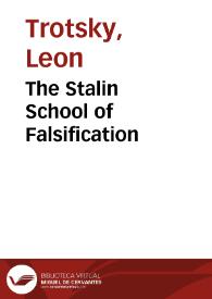 Portada:The Stalin School of Falsification / Leon Trotsky