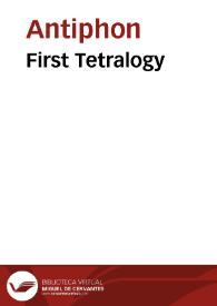 Portada:First Tetralogy / Antiphon