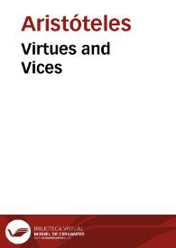 Portada:Virtues and Vices / Aristotle