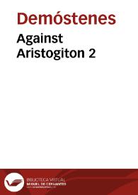 Portada:Against Aristogiton 2 / Demosthenes