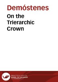 Portada:On the Trierarchic Crown / Demosthenes