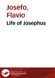 Portada:Life of Josephus / Flavius Josephus