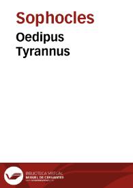 Portada:Oedipus Tyrannus / Sophocles