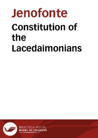 Portada:Constitution of the Lacedaimonians / Xenophon