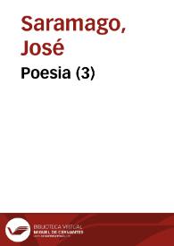 Portada:Poesia (3) / José Saramago