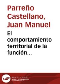Portada:El comportamiento territorial de la función residencial en las áreas metropolitanas:el caso de Las Palmas de Gran Canaria / Juan Manuel Parreño Castellano