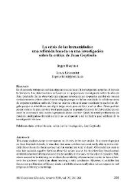 Portada:La crisis de las humanidades: una reflexión basada en una investigación sobre la crítica de Juan Goytisolo / Inger Enkvit