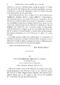 Portada:Une forteresse ibérique à Osuna : (Fouilles de 1903) / El Conde de Cedillo