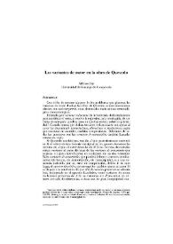 Las variantes de autor en la obra de Quevedo / Alfonso Rey