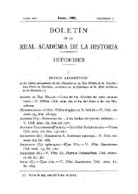 Portada:Índice alfabético de los códices procedentes de los Monasterios de San Millán de la Cogolla y San Pedro de Cardeña, existentes en la Biblioteca de la Real Academia de la Historia / Cristóbal Pérez Pastor