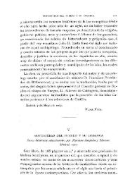 Portada:Santistéban del Puerto y su comarca : datos históricos coleccionados por Mariano Sanjuan y Moreno. Madrid 1901 / [reseña de] Fidel Fita