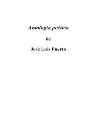 Portada:Antología poética / José Luis Puerto