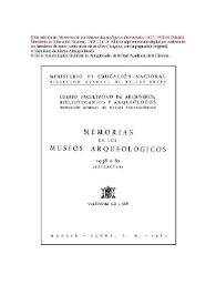 Portada:Museo Arqueológico Nacional. Adquisiciones de 1958 a 1961. Estela sepulcral grabada de la Granja de Céspedes, en Badajoz / Martín Almagro Basch