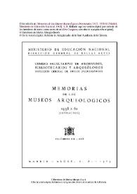 Portada:Museo Arqueológico Nacional. Adquisiciones de 1958 a 1961. Ajuar dolménico de la Granja de Céspedes, Badajoz / Martín Almagro Basch