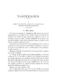 Portada:Don Vincencio Juan de Lastanosa. Apuntes bio-bibliográficos (Conclusión) [III] / Ricardo del Arco