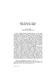 Portada:Entre Propercio y Persio : Quevedo, poeta erudito / Lía Schwartz