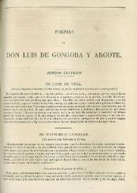 Portada:Poesías de Don Luis de Góngora y Argote