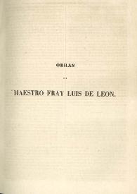 Portada:Obras poéticas, divididas en tres libros / Fray Luis de León