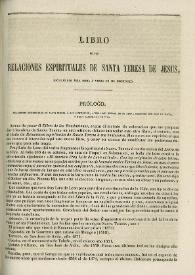 Portada:Libro de las relaciones espirituales de Santa Teresa de Jesús, escritas por ella misma a varios de sus directores
