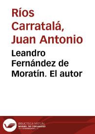 Portada:Leandro Fernández de Moratín. Biografía