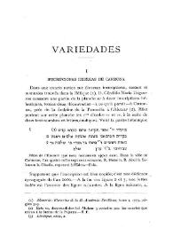 Portada:Inscripciones hebreas de Carmona / Moïse Schwab