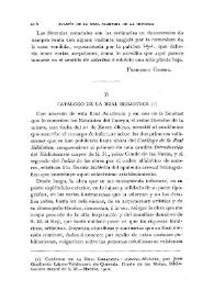 Portada:Catálogo de la Real Biblioteca / Juan Pérez de Guzmán y Gallo