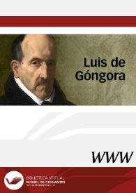 Portada:Luis de Góngora / dirigida por Manuel Gahete Jurado