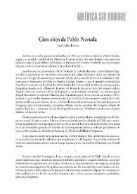 Portada:Cien años de Pablo Neruda / José Carlos Rovira