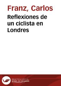 Portada:Reflexiones de un ciclista en Londres