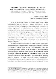 Portada:Aproximación al conocimiento de las primeras realizaciones en el uso didáctico del cine en la universidad española. Noticias y testimonios / Fernando Redondo Neira