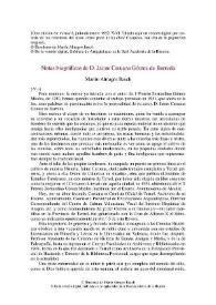 Portada:Notas biográficas de D. Jaime Caruana Gómez de Barreda / Martín Almagro Basch