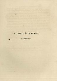 Portada:La montaña maldita : tradición suiza / Gertrudis Gómez de Avellaneda