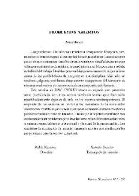 Portada:Discusiones: Derecho y Autoridad, núm. 7 (2007). Sección II: Problemas abiertos. Presentación / Pablo Navarro y Hernán Bouvier