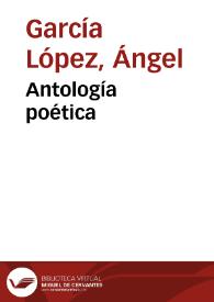 Portada:Antología poética / Ángel García López