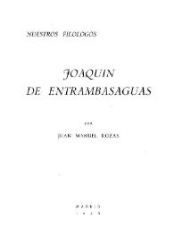 Portada:Vicente Espinel, poeta de la Reina Ana de Austria / Joaquín de Entrambasaguas