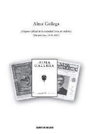 Portada:Alma gallega / edición Luis Alonso Girgado e María Vilariño Suárez