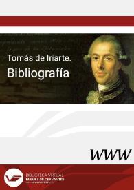 Portada:Tomás de Iriarte. Bibliografía / Jesús Pérez Magallón
