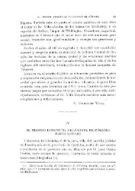 Portada:El trifinio romano de Villanueva de Córdoba. Nuevo estudio / Fidel Fita