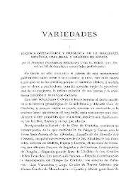 Portada:Historia genealógica y heráldica de la Monarquía española, Casa Real y Grandes de España / Antonio Rodríguez Villa