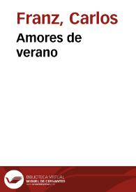 Portada:Amores de verano / Carlos Franz