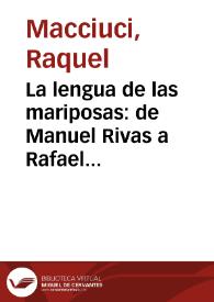 Portada:La lengua de las mariposas: de Manuel Rivas a Rafael Azcona : (o El golpe a la República de los maestros) / Raquel Macciuci