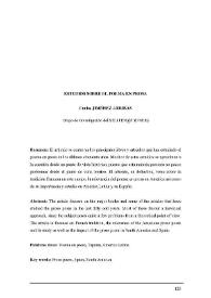 Portada:Estudios sobre el poema en prosa / Carlos Jiménez Arribas