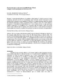 Portada:Pressupostos para o agir moral segundo Ortega y Gasset / Arlindo F. Gonçalves, Jr.