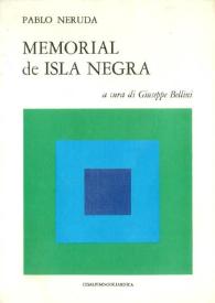 Portada:Introduzione ["Memorial de Isla Negra" de Pablo Neruda] / a cura di Giuseppe Bellini