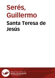 Portada:Santa Teresa de Jesús / Guillermo Serés
