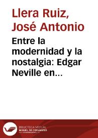 Portada:Entre la modernidad y la nostalgia: Edgar Neville en las revistas de humor / José Antonio Llera