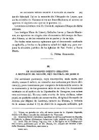 Portada:Un documento inédito relativo a Napoleón de Aragón, hijo natural de Jaime II / José María Ramos y Loscertales
