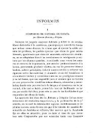 Portada:\"Compendio de Historia de España\" por Ricardo Beltrán y Rózpide / Antonio Blázquez