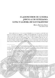Portada:Claroscuros de guerra junto a un veterano: Goya y \"La hora de los valientes\" / Mónica Barrientos Bueno
