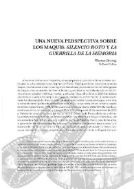 Portada:Una nueva perspectiva sobre los maquis: \"Silencio roto\" y \"La guerrilla de la memoria\" / Thomas Deveny